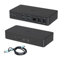 USB 3.0/USB-C/Thunderbolt 3 Professional Dual 4K kijelző dokkoló állomás Gen2, PD 100W