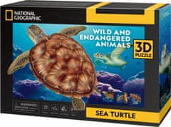 CubicFun 3D puzzle National Geographic: Tengeri teknős 31 darab