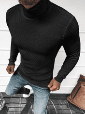 Ozonee Férfi klasszikus pulóver Sinehlanhla fekete XL