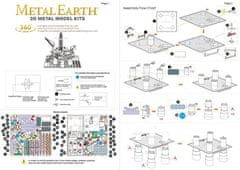 Metal Earth 3D puzzle Olajfúrótorony és tartályhajó (deluxe szett)