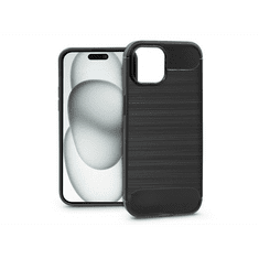Haffner Apple iPhone 15 Plus szilikon hátlap - Carbon - fekete (PT-6858)