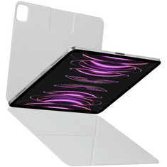 Pitaka Apple iPad Pro 12.9 (2021) / iPad Pro 12.9 (2022), mappa tok, mágneses rögzítés, mágneses csatos záródás, Origami Smart Case, MagEZ Folio2, fehér (XP128008)