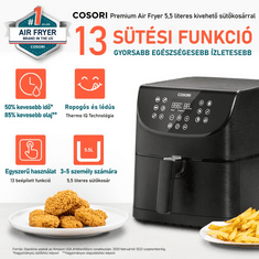 Cosori Premium forrólevegős sütő fekete (CP158-AF-RXB) (CP158-AF-RXB)