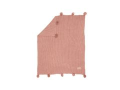 Albero Mio Rózsaszín kötött takaró pom pomokkal