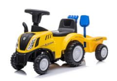 Reflektor traktor pótkocsival New Holland sárga