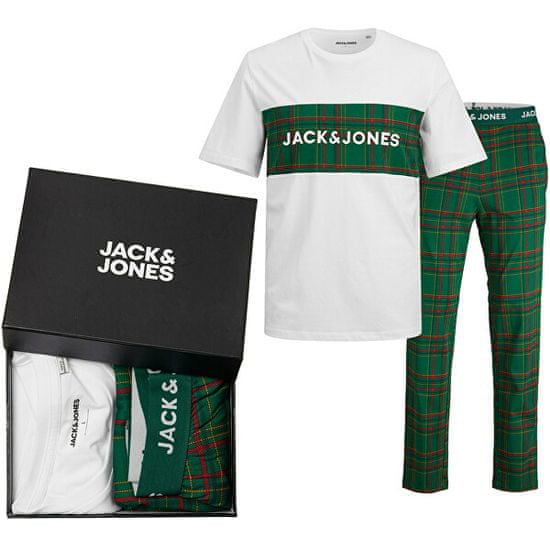 Jack&Jones Férfi pizsama JACJJ Standard Fit 12246380 White