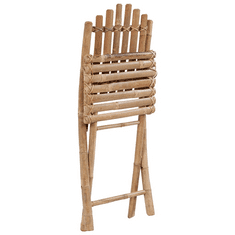2 db összecsukható bambusz kerti szék párnával