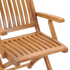Vidaxl 2 db tömör tíkfa kerti szék krémszínű párnával (3062408)