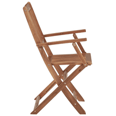 Vidaxl 4 db összecsukható tömör akácfa kerti szék párnákkal (3064629)