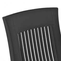 2 db antracitszürke műanyag dönthető kerti szék