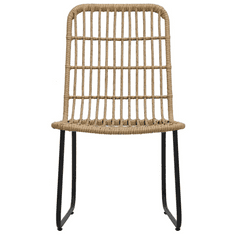 Vidaxl 2 db tölgyszínű polyrattan kerti szék (48582)