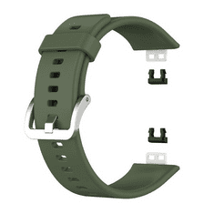 TokShop Huawei Watch Fit, szilikon pótszíj, állítható, sötétzöld (RS108432)