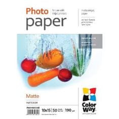ColorWay fotópapír matt 10 x 15 50 db