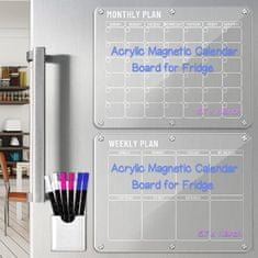 HOME & MARKER® Mágneses heti tervező hűtőre, törölhető, 40 x 30 cm - REUSABLEPLAN