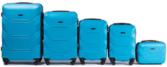 Wings 5 db-os bőrönd készlet (L,M,S,XS,BC) Wings, cián