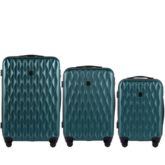 Wings 3 db bőrönd készlet (L, M, S), Bootle zöld