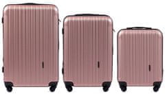 Wings 3 db L, M, S, Rose gold bőrönd készlet