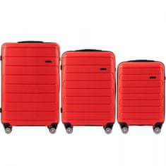 Wings 3 L,M,S bőrönd készlet, 100% polipropilén, piros