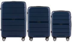 Wings 3 db L,M,S bőrönd készlet, polipropilén, kék