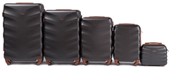 Wings 5 db-os bőrönd készlet (L,M,S,XS,BC) Wings, Fekete