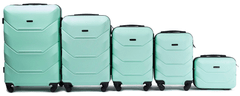 Wings 5 db-os bőrönd készlet (L,M,S,XS,BC) Wings, világoszöld
