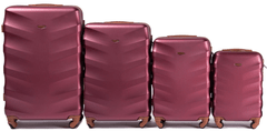 Wings 4 db-os bőrönd készlet (L,M,S,XS) Wings, Borvörös