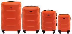 Wings 4 db-os bőrönd készlet (L,M,S,XS) Wings, narancs