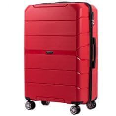 Wings L nagy utazóbőrönd, polipropilén, piros