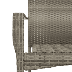 Vidaxl 4 db szürke polyrattan kerti szék párnával (319884)