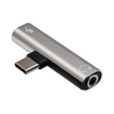 Akyga adapter USB-C (m) - USB-C (f) / Jack 3,5 mm-es DAC adapterre