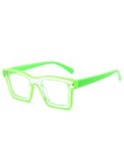 VeyRey Női kék fényt blokkoló szemüveg Twinklepond Szögletes Zöld Universal