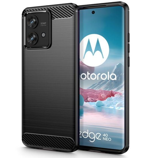 Tech-protect Carbon tok Motorola Edge 40 Neo, fekete