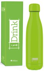 I-Drink Rozsdamentes acél fém termosz, zöld lime minta, 500 ml