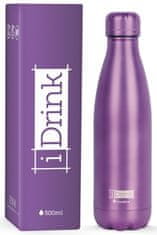 I-Drink Rozsdamentes acél fém termosz, metallic purple minta, 500 ml
