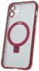 Szilikon TPU tok Mag Ring iPhone 12 Pro, piros (TPUAPIP12PMRTFORE)