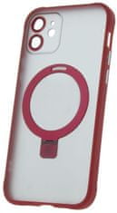 Forever Szilikon TPU tok Mag Ring iPhone 12, piros (TPUAPIP12MRTFORE)