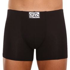 Styx 3PACK Férfi boxeralsó hosszú klasszikus gumi fekete (F9606060) - méret XL