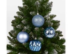 sarcia.eu Kék karácsonyi csecsebecse, műanyag csecsebecse készlet, karácsonyfadísz 8 cm, 9 db. 