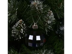 sarcia.eu Antracit karácsonyfa csecsebecse, csecsebecse készlet, karácsonyfadísz 6 cm, 16 db.
