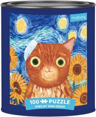 Mudpuppy Puzzle egy dobozban Artsy Cats: Vincat Van Gogh 100 darab