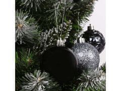 sarcia.eu Antracit karácsonyfa csecsebecsék, karácsonyfadíszek, 16 db-os készlet, 6 cm