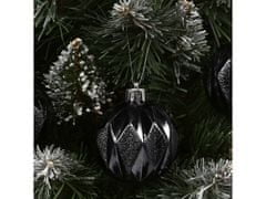 sarcia.eu Antracit karácsonyfa csecsebecse, műanyag csecsebecse készlet, karácsonyfadíszek 6 cmx6