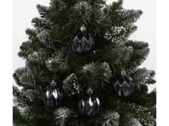 sarcia.eu Antracit karácsonyfa csecsebecse, műanyag csecsebecse készlet, karácsonyfadíszek 6 cmx6