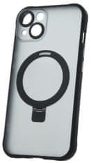 Forever Szilikon TPU tok Mag gyűrű iPhone 13, fekete (TPUAPIP13MRTFOBK)