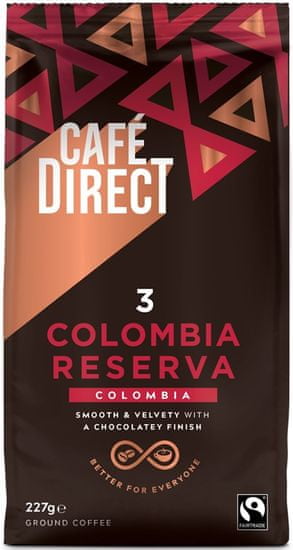 Cafédirect Colombia Reserva SCA 82 őrölt kávé, 227g