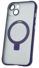 Forever Szilikon TPU tok Mag Gyűrű iPhone 14, lila (TPUAPIP14MRTFOPU)