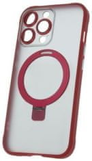 Forever Szilikon TPU tok Mag Ring iPhone 15 Pro, piros (TPUAPIP15PMRTFORE)