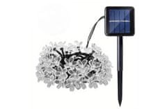 CoolCeny Dekoratív kültéri napelemlánc 40 LED - Lights Flowers - Fehér