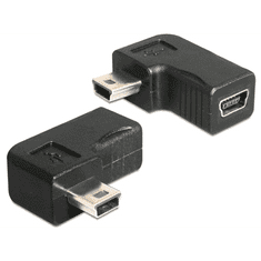 DELOCK USB-B mini 5 pin apa / anya adapter 90°-ban elforgatott (65448) (65448)