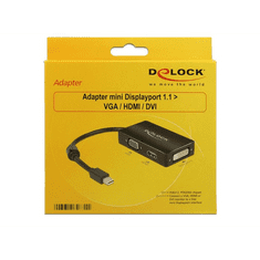 DELOCK 62631 mini DisplayPort apa -> VGA / HDMI / DVI adapter (62631)